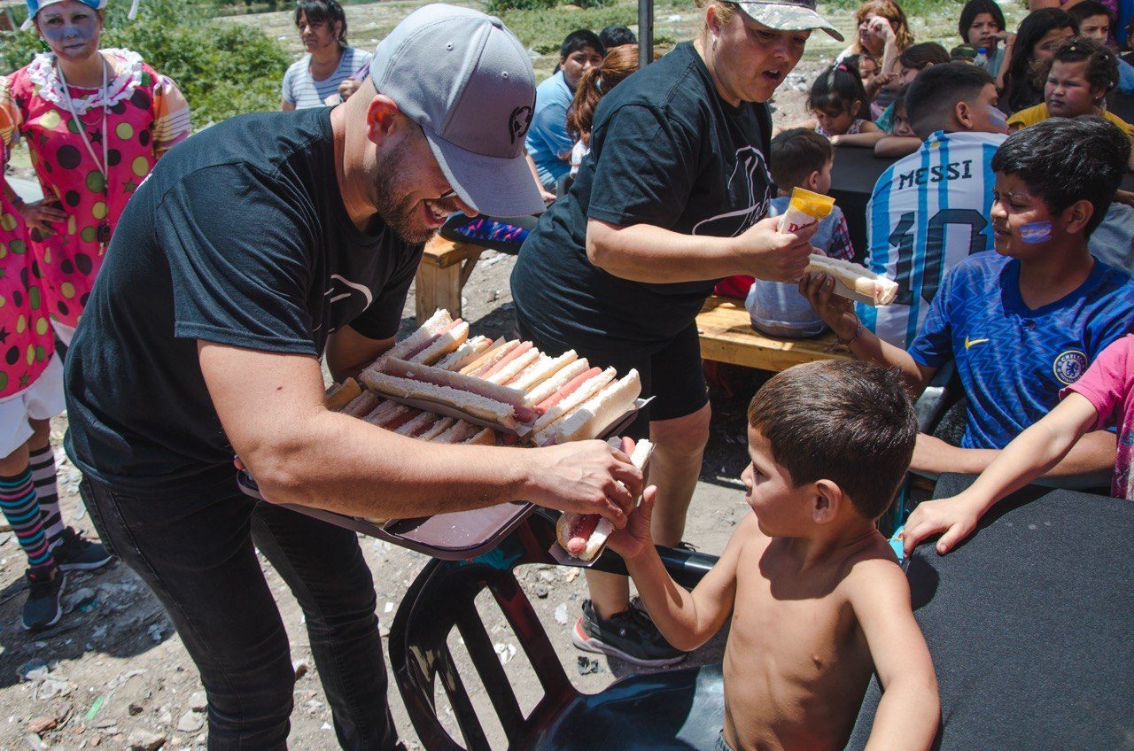 Warm food for the children
