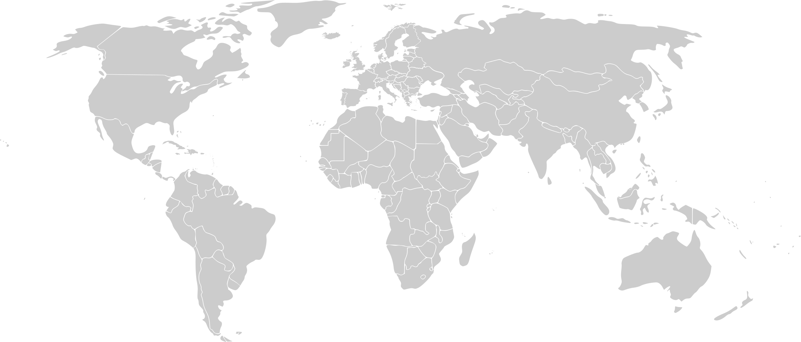 World map showing Invasion of Hope Global's presence